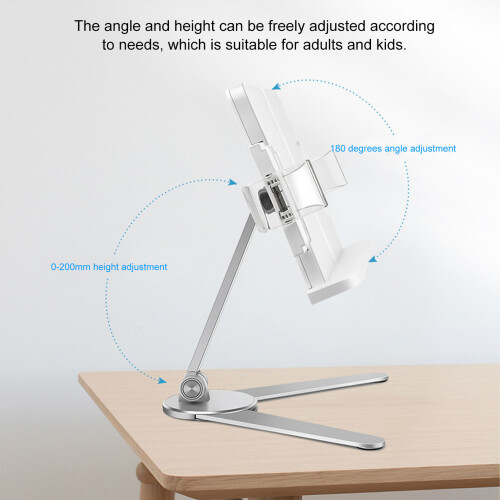 Silver Adjustable Book Holder, Sturdy Multi-Use Stand for A6-A4 Books 2