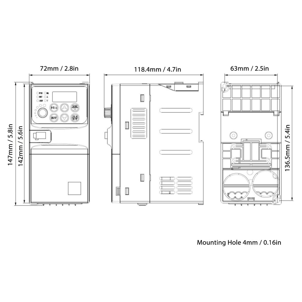 1.5KW Three Phase Vector VFD Drive