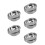 5Pcs Silver Stainless Steel Tea Bag Plate Holder Space-Saving Tea Tray 5