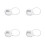 4Pcs Portable Silver Padlocks with Number Code for Suitcase and Locker 4