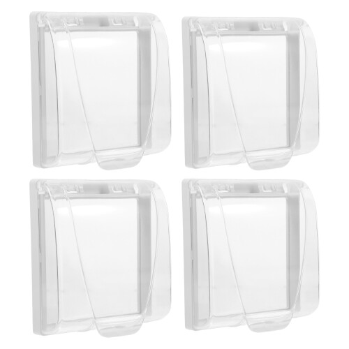 20Pcs Clear Plastic Waterproof Plug and Switch Cover Adhesive for Home 1
