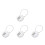 4Pcs Portable Silver Padlocks with Number Code for Suitcase and Locker 9