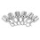 12Pcs Durable Silver Barrier Rope End Caps with Stanchion Rope Hooks 2