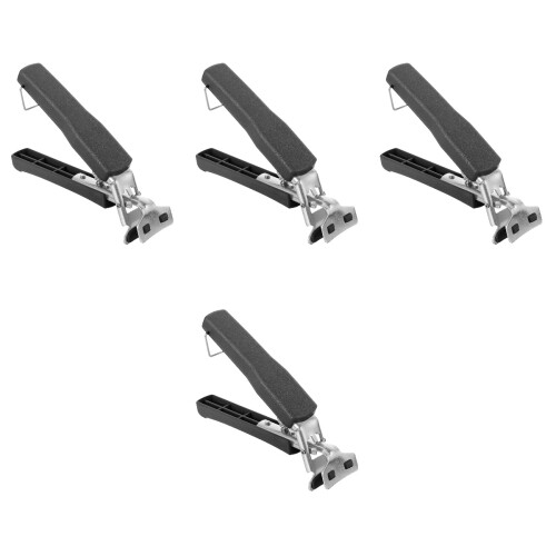 4Pcs Kitchen Hot Plate Clamp Black Plastic Stainless Steel 2