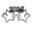 3Pcs 2025 Number Star Style Eyeglasses Plastic Party Use Silver Decor 3
