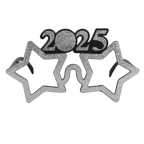 3Pcs 2025 Number Star Style Eyeglasses Plastic Party Use Silver Decor 2