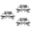 3Pcs 2025 Number Star Style Eyeglasses Plastic Party Use Silver Decor 7