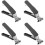 4Pcs Kitchen Hot Plate Clamp Black Plastic Stainless Steel 5