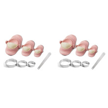 2X Dumpling Maker,Empanadas Press Mold Maker Set with Dough Cutter, Dumpling Mold Set and Cutter for Pierogi,()