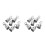 12Pcs Durable Silver Barrier Rope End Caps with Stanchion Rope Hooks 7