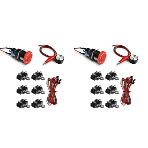 2X Essential Accessories Kit for CNC Machine 3018PROVe,Emergency Stop,Z-Axis Tool Setting Touch Probe, Micro-Switches