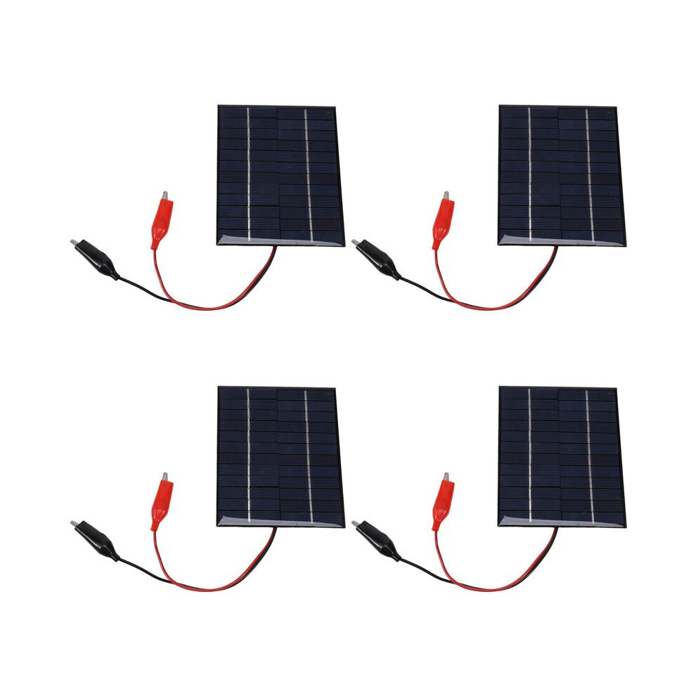 4X Waterproof Solar Panel 5W 12V Outdoor Solar Cells Charger Polysilicon Epoxy Panels 136X110mm For 9-12V Battery Tool 6033525573494