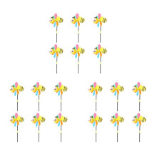 18Pcs Bee Wind Spinners Pinwheels 3D Animal Windmills Garden Stakes Ornaments for Lawn Yard Patio Party Decor
