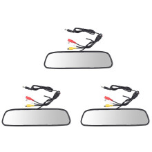 3X 4,3-Tums Bil DVR Dash-Kamera Backspegelmonitor Stöder 2-Vägs Videoinspelare Dash Cam LCD-Skärm
