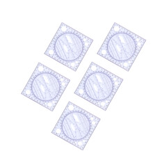 5 Stück Transparente Flexible Lineal-Set - 360 Drehbar, Leichtgewichtig für Schule & Büro