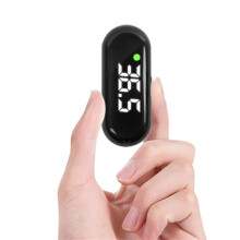 2X Stirnthermometer, -USB-Thermometer, Digitaler Babymonitor, Körpertemperatur, Infrarot-Fiebermessgerät für Kinder, Schwarz