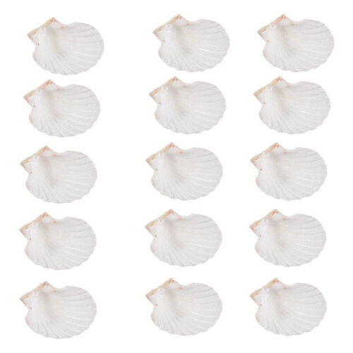 30 Peças Natural Sea Shell  Branco, Conchas de Vieira de 4-4,7 Polegadas para Artesanato DIY, Servir Comida, Assar e Mais 1