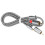 Nylon Shielded 3.5mm to 2RCA Audio Adapter Cable 0.5m Dark Gray 6