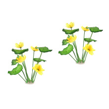2Pièces Décor Aquarium Plantes Artificielles Lotus