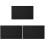 3Pcs Black Computer Screen Protective Cover Stretchy Cotton Dustproof 1