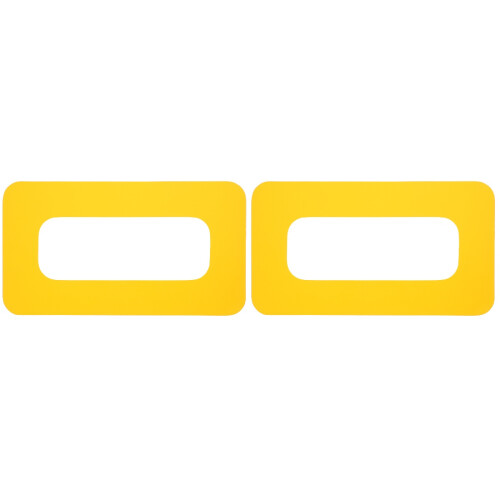 2Pcs Yellow Plastic Fin Box Patch for Surfboard and Paddle Use