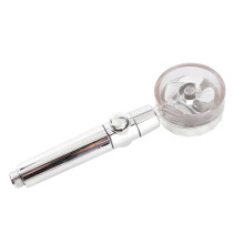 ABS Fan Turbocharged Rotatable Shower Head Silver 2cm G1/2