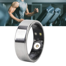 Smart Health Ring 18mAh Stainless Steel Fitness Tracker 21 Silver