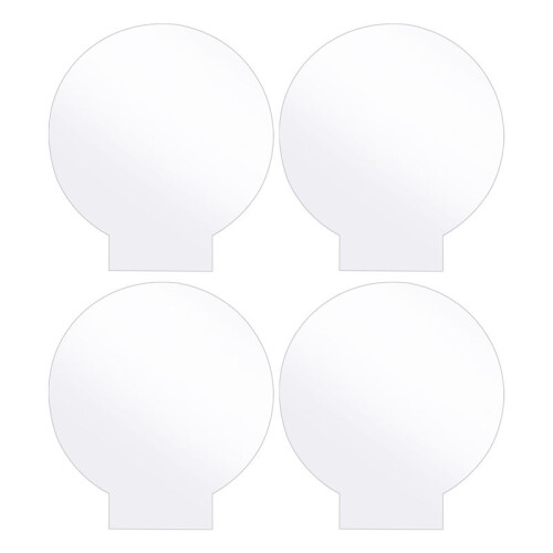 4Pcs Clear Acrylic Sheet Round Panel Thick (4mm) Plastic Acrylic Board for LED Light Base,Sign,DIY Display Projects