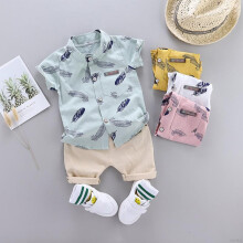 (Green, M) Baby Boys\' Printed T-Shirt & Shorts Set