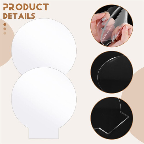 4Pcs Clear Acrylic Sheet Round Panel Thick (4mm) Plastic Acrylic Board for LED Light Base,Sign,DIY Display Projects 2