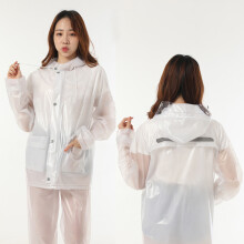 Tear Resistant Rain Jacket For Adults Eco Friendly EVA Material Lightweight Foldable Waterproof Raincoat Reusable With Double Ventilation Holes