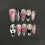 (S) Skull Print Blush Pink Press-On Nails, 10PCS 2