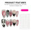 (S) Skull Print Blush Pink Press-On Nails, 10PCS 3