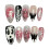 (S) Skull Print Blush Pink Press-On Nails, 10PCS 4