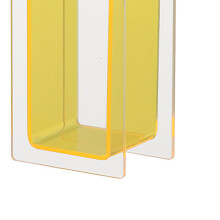 Clear Acrylic Vase, Colourful Accent