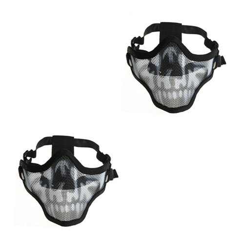 2Pièces Demi- En Acier Noir, Protection Ventilation 2