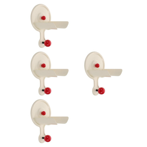 4Pièces Crochet Sèche-Cheveux Beige Installation Ventouse