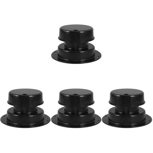 4Pièces Couvercles Ventilation PP Noir, Remplacement Pour Toit Rv