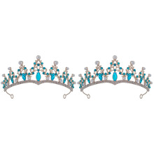 2Pièces Diadème En Zinc , Couronne Élégante