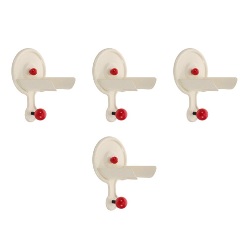 4Pièces Crochet Sèche-Cheveux Beige Installation Ventouse 2