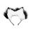 Faux Fur Wolf Fox Tail/Ears Collar 50cm WhiteBlack 13