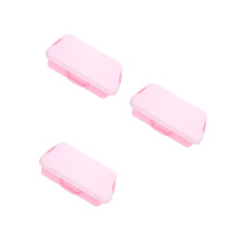 3Pièces Bac À Sable Rose ABS, Coffre Portable Couvercle Enfants