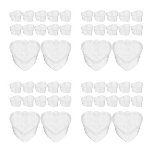 400Pièces Petits Pots Épices Coeur Transparent Étanche