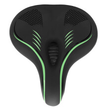 Comfortable PU Leather Memory Foam Bike Seat for Women Men, Shock Absorbing, Water Resistant, Green