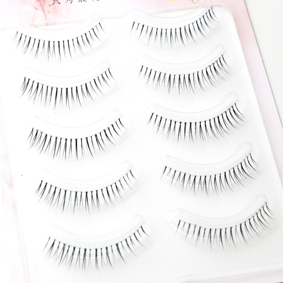 Creation-3C Korean Style False Eyelashes, Transparent Stem