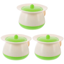 3Pcs PP Plastic Spittoon Urinals with Lid Portable for Kids and Adults