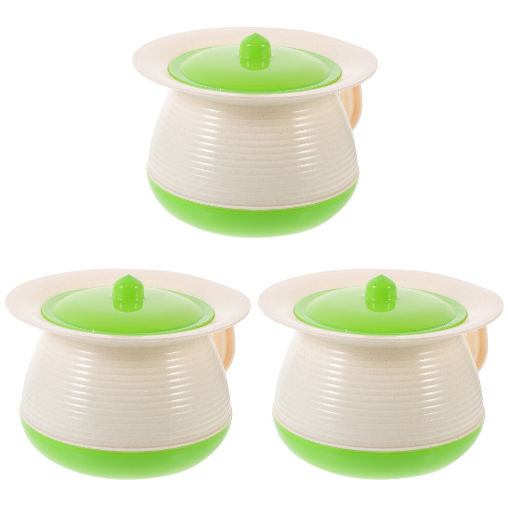 3Pcs Pp Plastic Spittoon Urinals With Lid Portable For Kids And Adults Solustre