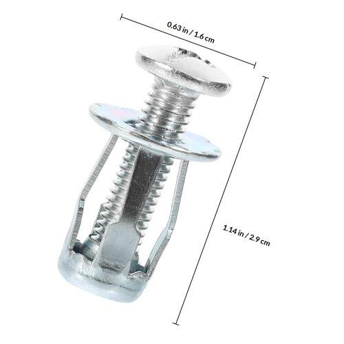 25Sets Threaded Petal Nut Inserts Silver for Metal and Plastic Fixings 1