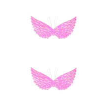 2Pièces Ailes Rose Souples Pour Fille Costume Halloween