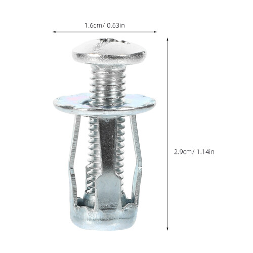 25Sets Threaded Petal Nut Inserts Silver for Metal and Plastic Fixings 2